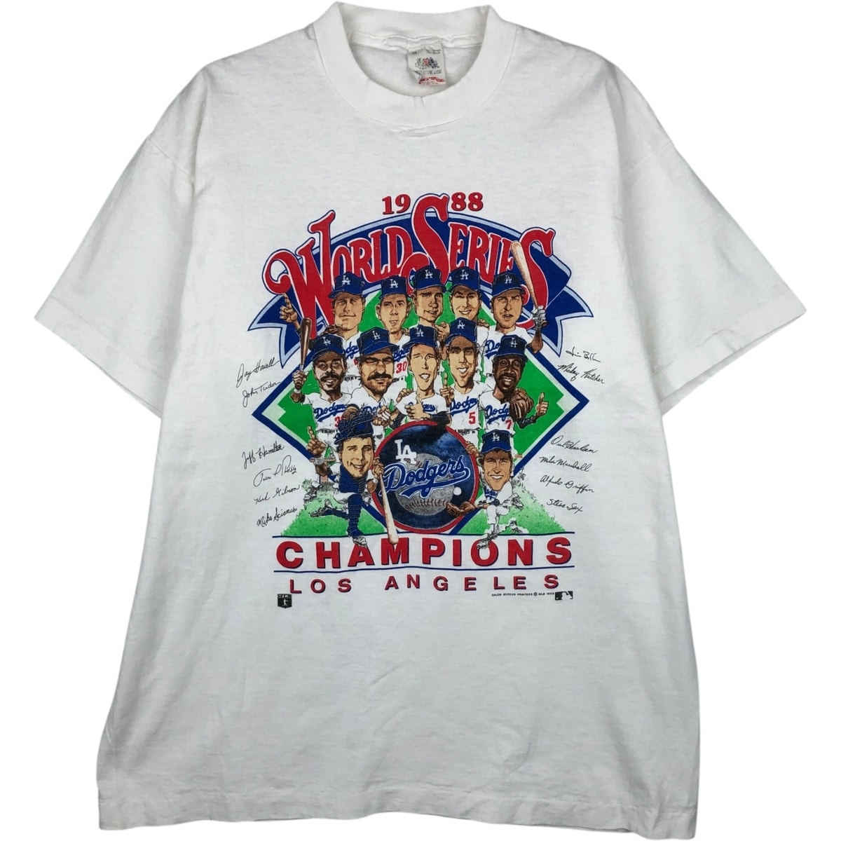 古着 90年代 フルーツオブザルーム FRUIT OF THE LOOM MLB LOS ANGELES DODGERS ロサンゼルスドジャーズ スポーツプリントTシャツ USA製 メンズXL相当 ヴィンテージ/eaa633615