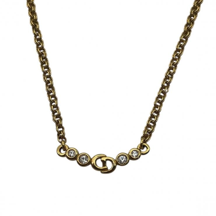 Dior ディオール ネックレス CDロゴ ネックレス アクセサリー ゴールド レディース ★美品★ 【全国送料無料】