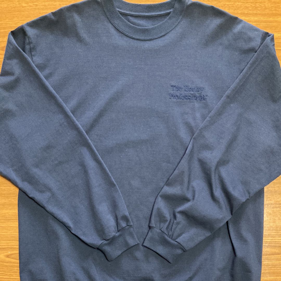 ENNOY 23SS Long Sleeve Hem Rib Tee "Navy"