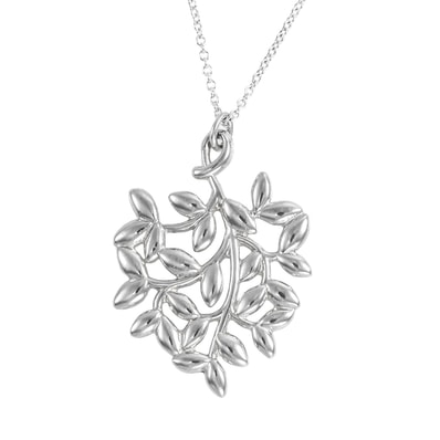 TIFFANY&Co. ティファニー パロマピカソ オリーブ リーフ ペンダント ネックレス シルバー【中古】