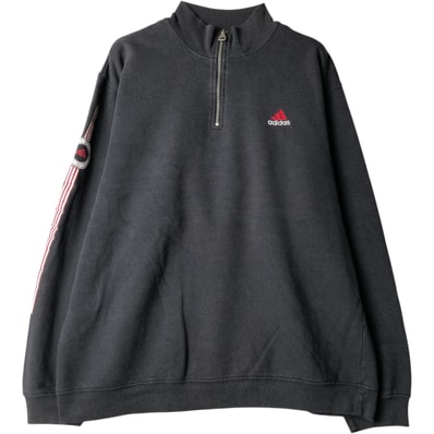 古着 00年代 アディダス adidas ハーフジップスウェットシャツ トレーナー メンズL相当/eaa647712