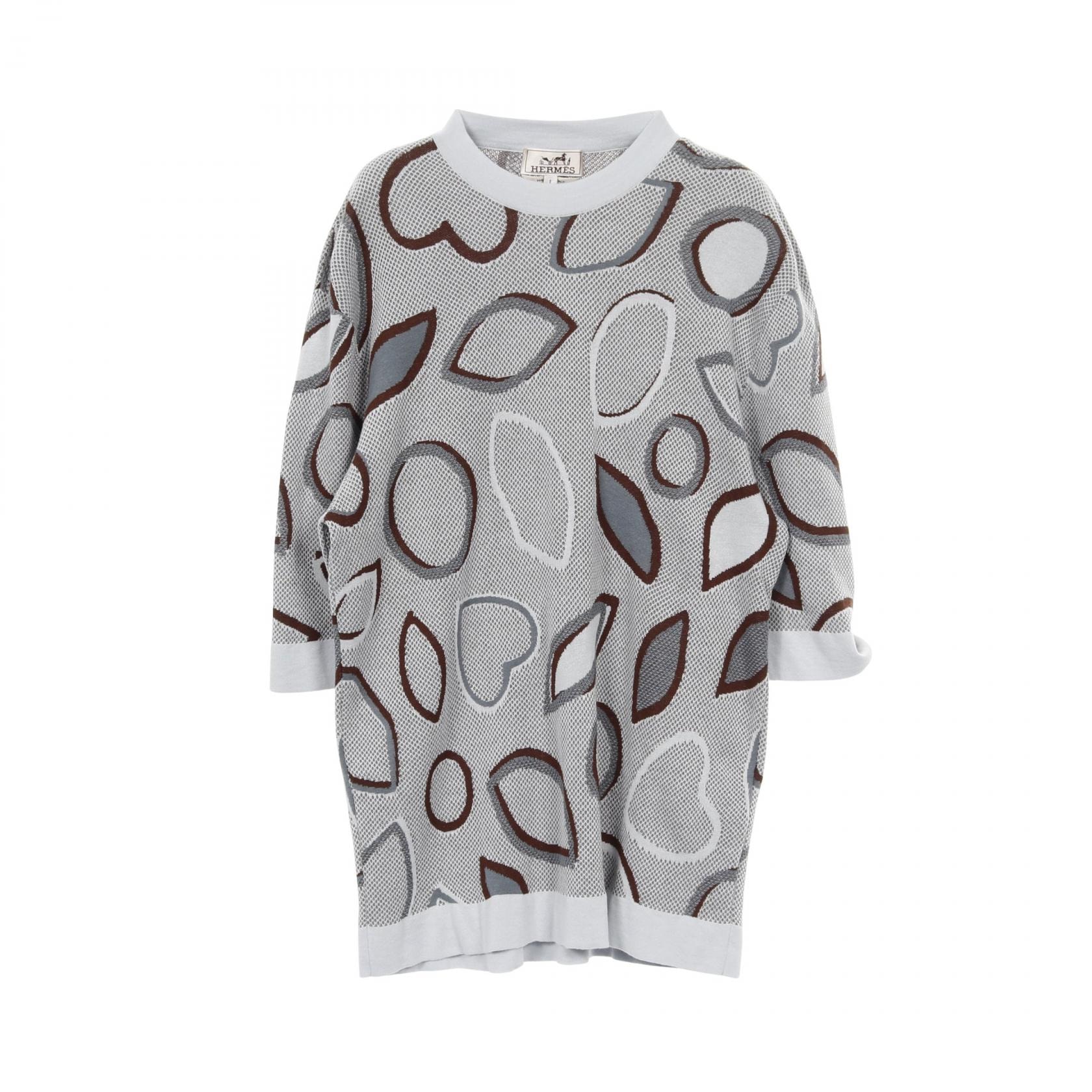 エルメス HERMES Valentin valentine ニット 衣料品 トップス コットン ファブリック メンズ ブルー系 / マルチカラー 【中古】