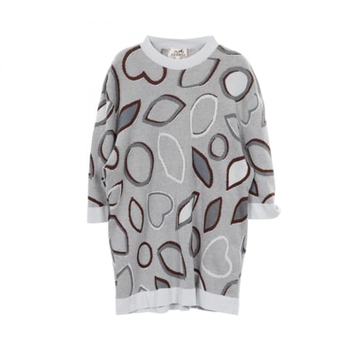 エルメス HERMES Valentin valentine ニット 衣料品 トップス コットン ファブリック メンズ ブルー系 / マルチカラー 【中古】