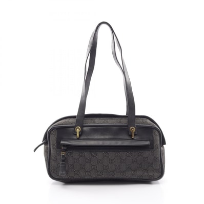 グッチ GUCCI GG柄 ショルダーバッグ バッグ キャンバス レザー レディース ブラック系 92729 【中古】