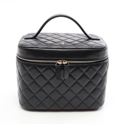 シャネル CHANEL マトラッセ ハンドバッグ バッグ ラムスキン(羊革) レディース ブラック系 【中古】