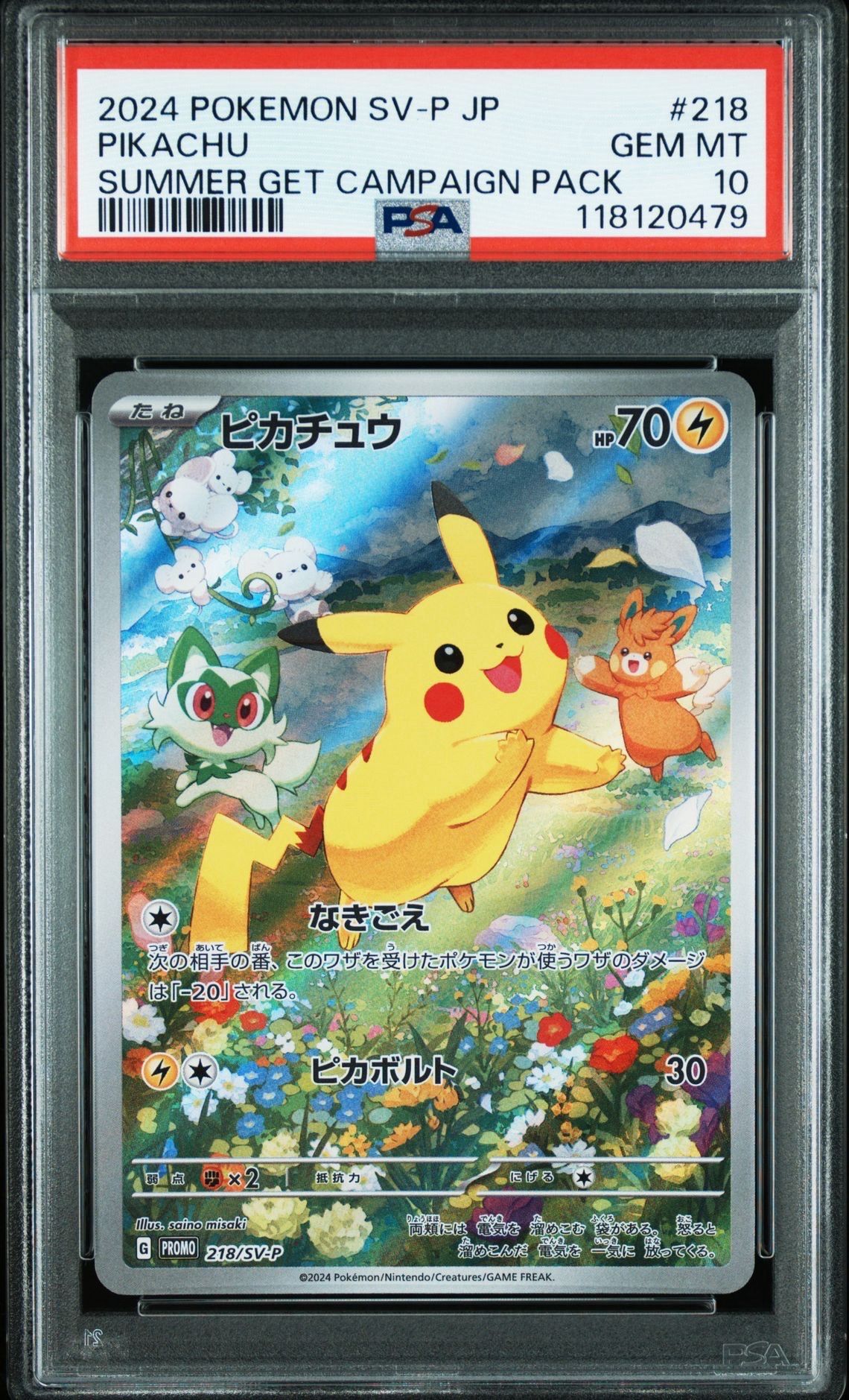 ピカチュウ P [SV-P 218](プロモカードパック「ポケカの夏がキタ!プロモカードGetキャンペーン!」)