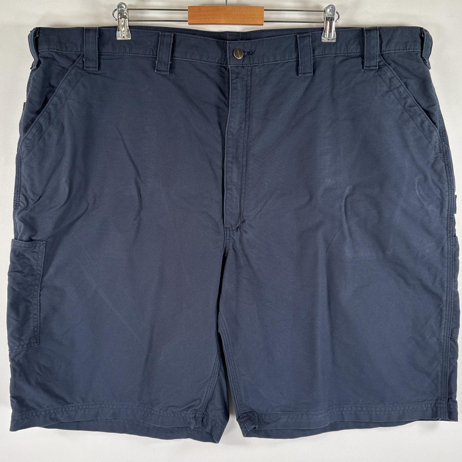古着 カーハート Carhartt ショートパンツ ダック地 ペインター 大きいサイズ ワーク 半ズボン ハーフパンツ 短パン ワンポイント w50 ネイビー メンズ