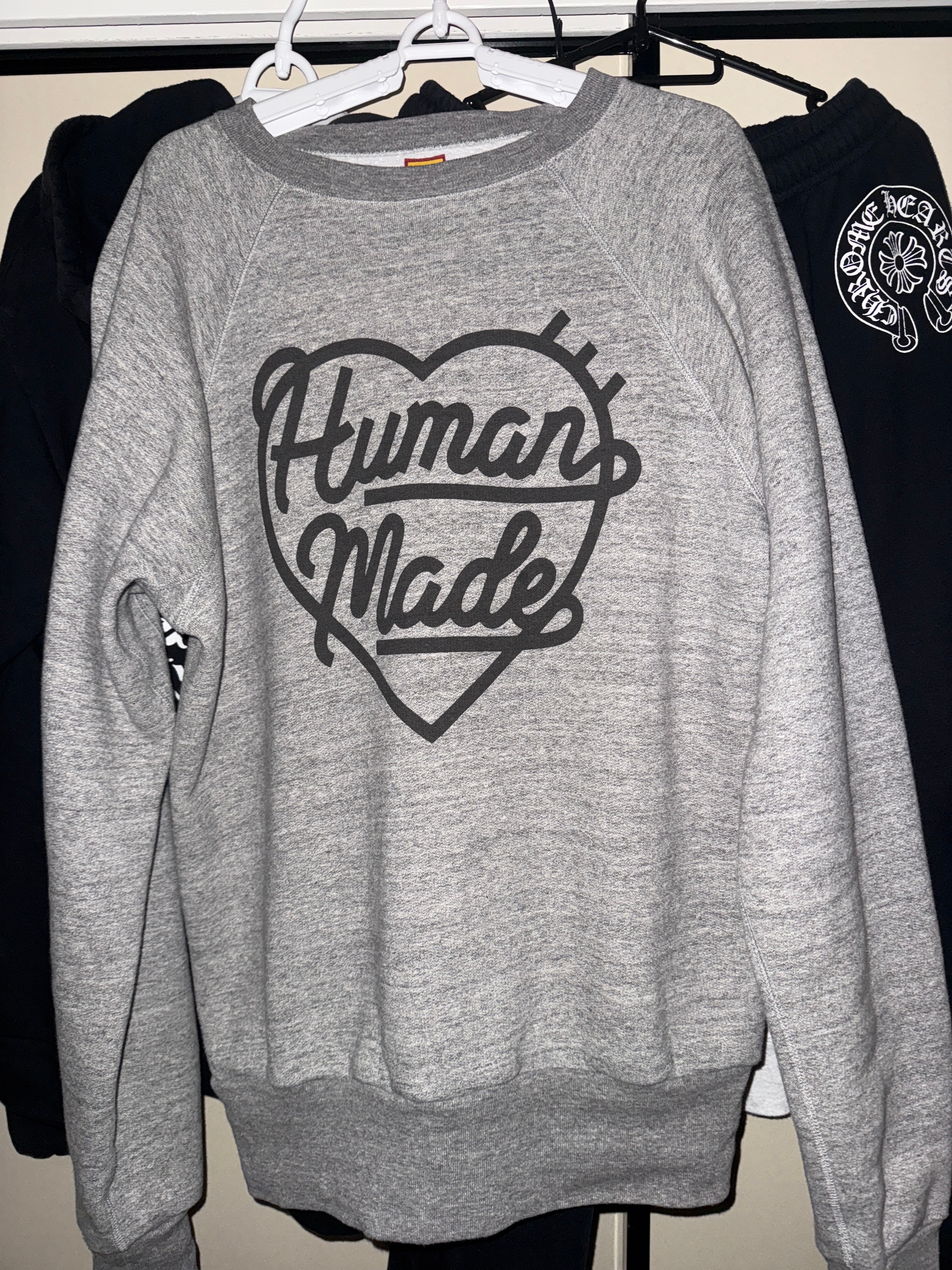 HUMAN MADE RAGLAN CREWNECK SWEATSHIRT "Grey"