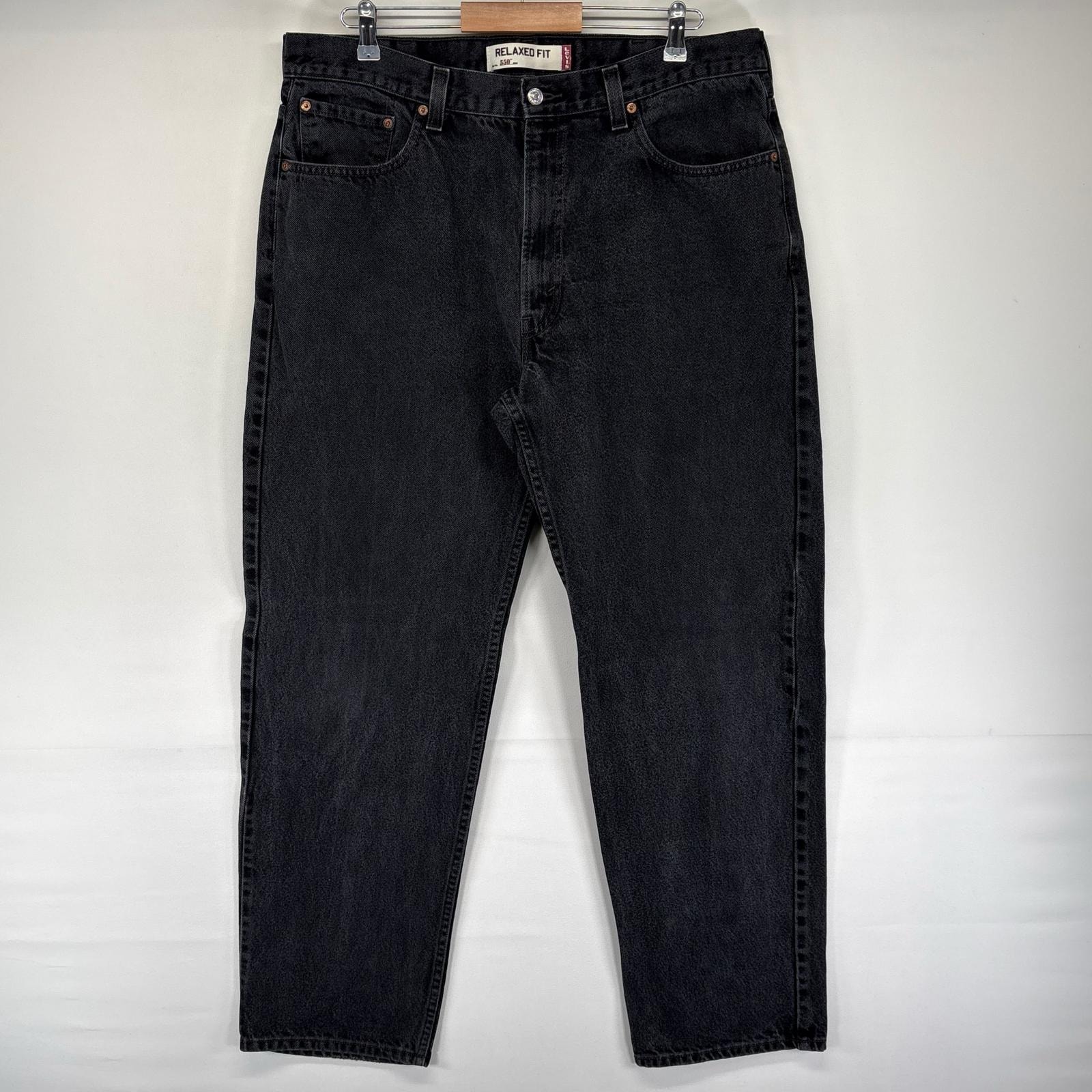 古着 リーバイス Levi's デニム パンツ Gパン テーパード ジッパーフライ 5ポケット ブラックデニム 550 W38 L34  ブラック系 メンズ