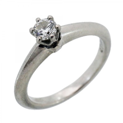 ★最終価格【6jcb0587】ティファニー リング ソリティア 1PD Pt950 プラチナ ダイヤモンド 0.21ct 8.5号【中古】レディース