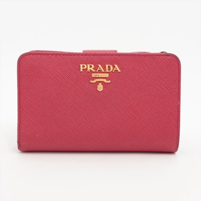 ■美品 プラダ サフィアーノ二つ折り 財布 レザー