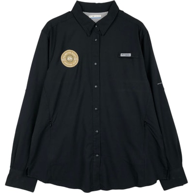 古着 コロンビア Columbia PFG 隠しボタンダウン 長袖 フィッシングシャツ ロールアップシャツ レディースXL相当/eaa650809