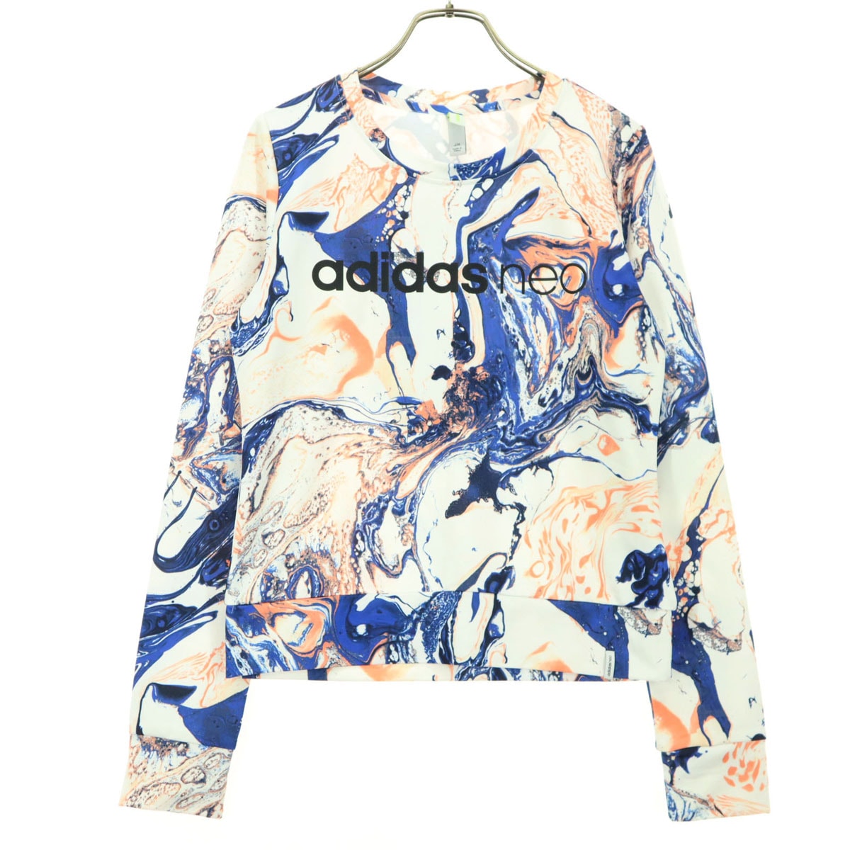 美品 adidas NEO アディダスネオ マーブル模様 長袖 Tシャツ M ロンT