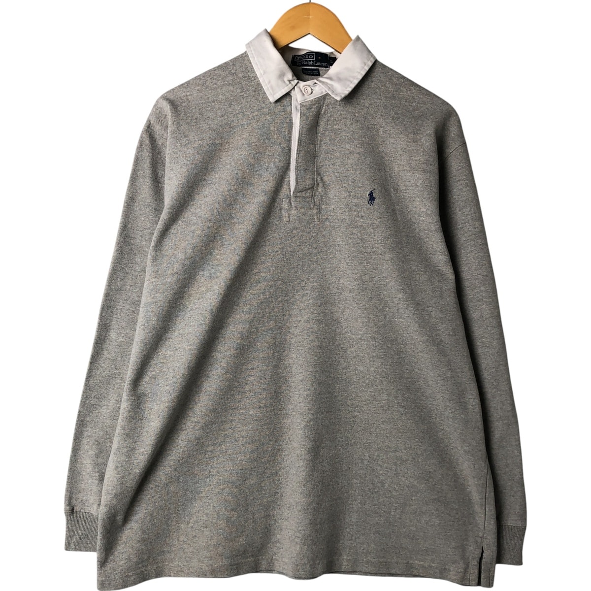 古着 ラルフローレン Ralph Lauren POLO by Ralph Lauren 長袖 ラガーシャツ メンズL相当/eaa544073