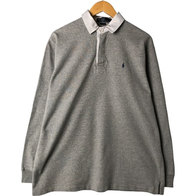古着 ラルフローレン Ralph Lauren POLO by Ralph Lauren 長袖 ラガーシャツ メンズL相当/eaa544073
