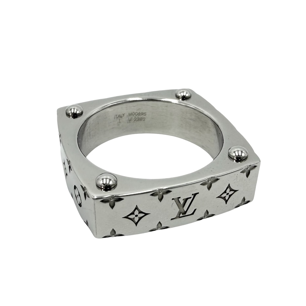 LOUIS VUITTON ルイヴィトン 指輪 リング・モノグラム ボールド アクセサリー    約20.5号 M00695 シルバー レディース 約11.8g【中古品】
