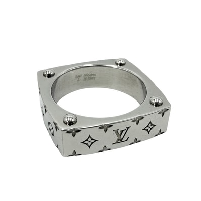 LOUIS VUITTON ルイヴィトン 指輪 リング・モノグラム ボールド アクセサリー 約20.5号 M00695 シルバー レディース 約11.8g【中古品】