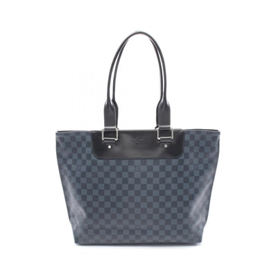 ルイ・ヴィトン LOUIS VUITTON カバ ヴォワヤージュ トートバッグ バッグ PVCコーティングキャンバス レザー ダミエ・コバルト メンズ ネイビー系 / ブラック系 N41397 【中古】
