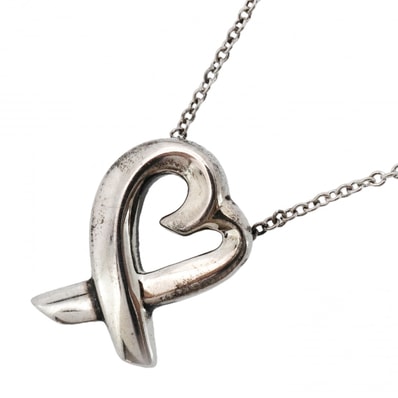 ★SALE【6jcb0856-k】ティファニー ネックレス ラビングハート シルバー925【中古】レディース