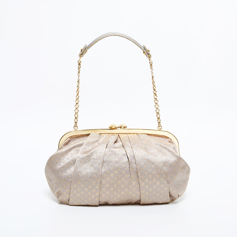 ヴィトン LV サテン モノグラム オモニエール ハンドバッグ【中古】