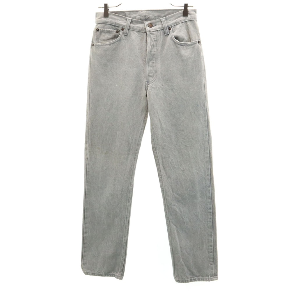 Levi's リーバイス 80s 501 USA製 オールド 先染め ボタンフライ ストレートデニムパンツ w30 グレー系 ジーパン
