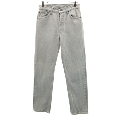 Levi's リーバイス 80s 501 USA製 オールド 先染め ボタンフライ ストレートデニムパンツ w30 グレー系 ジーパン
