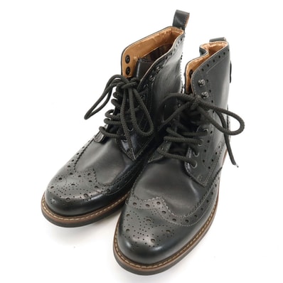 Clarks クラークス ウィングチップ ブーツ 7 ブラック