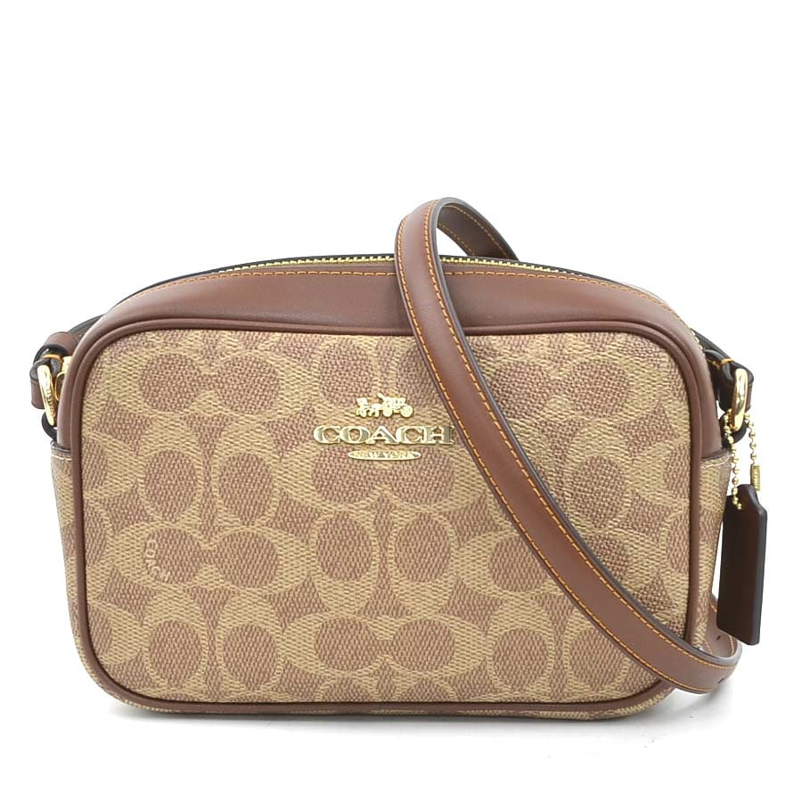 コーチ COACH ショルダーバッグ シグネチャー レザー ブラウン レディース【中古】 r11190k