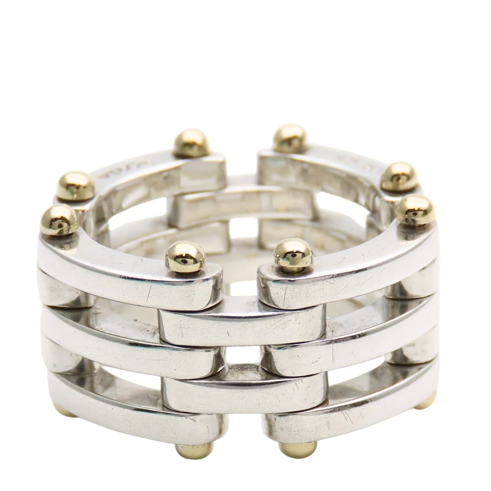 【中古】 ティファニー リング・指輪 ゲート シルバー925 K18YG 約11.8g シルバー イエローゴールド コンビ アクセサリー 人気 レディース 女性 TIFFANY&Co.