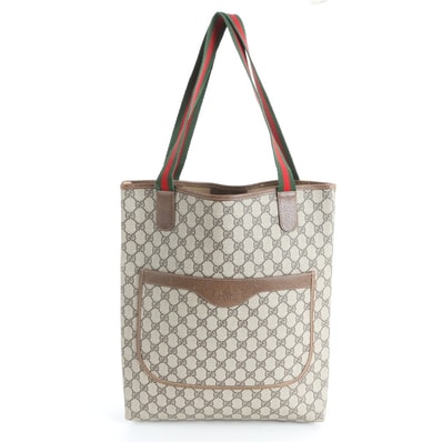 グッチ GGスプリーム シェリー ライン トート バッグ
