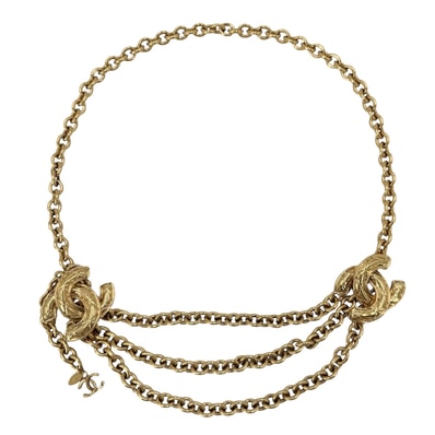 CHANEL シャネル ベルト マトラッセ チェーンベルト ファッションアイテム 小物 ココマーク ヴィンテージ GP ゴールド レディース【中古品】
