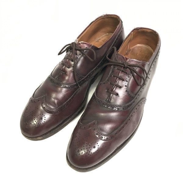 試着交換OK!ビンテージモデル★ALDEN 929 オールデン★サイズ9 B/D★26.5-27.0cm★フルブローグ ウイングチップ ビジネスシューズ★赤茶◆is7-83