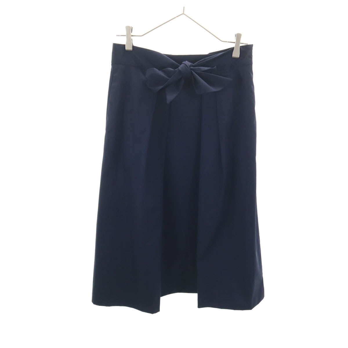 ZARA WOMAN ザラウーマン ミモレ丈 プリーツスカート M ネイビー