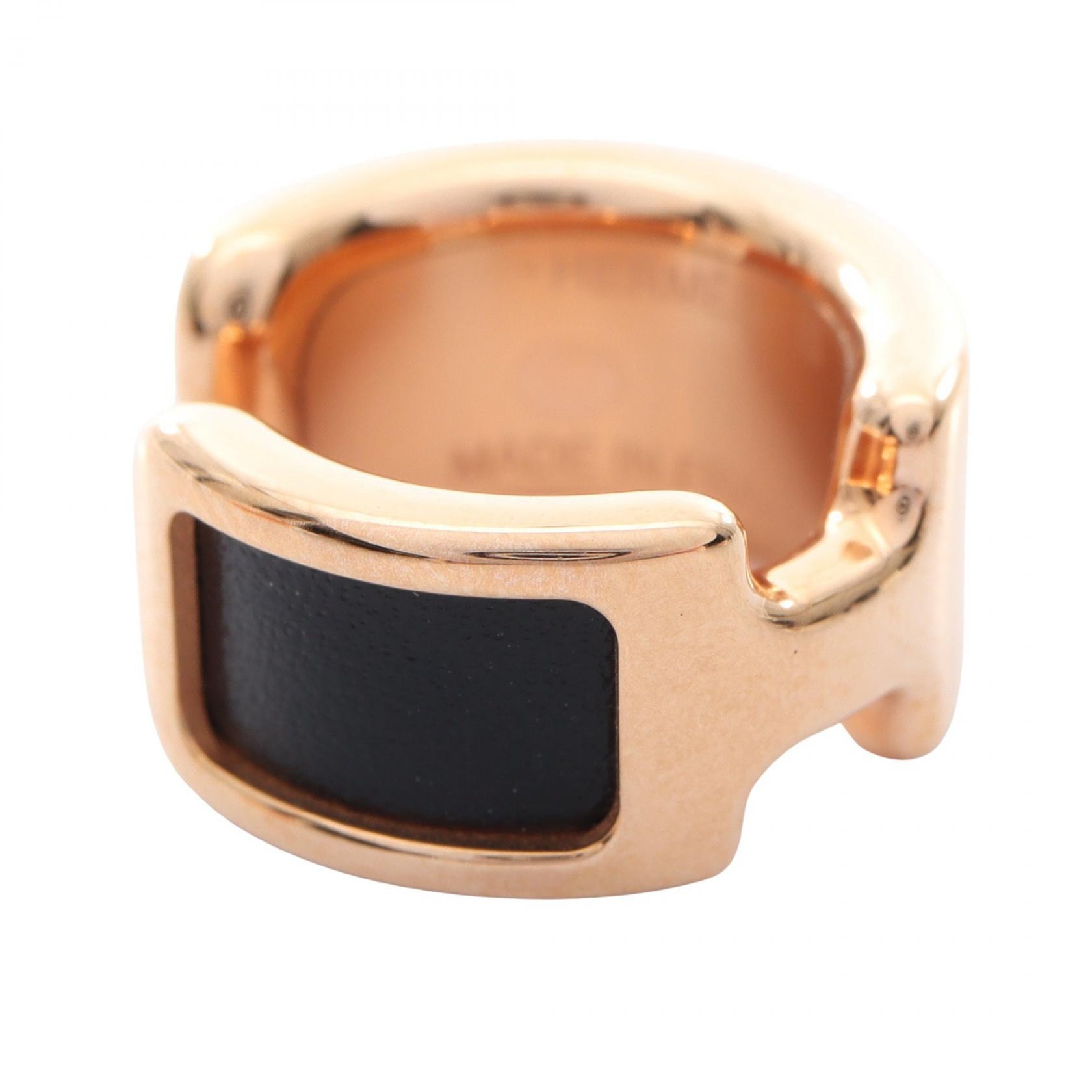 エルメス HERMES オランプPM アクセサリー GP（ゴールドメッキ） レザー レディース ゴールド系 / ブラック系 【中古】