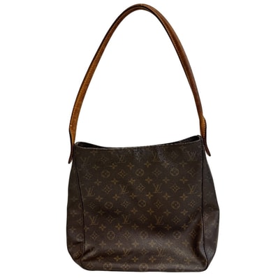 ルイヴィトン LOUIS VUITTON ハンドバッグ モノグラム ルーピングGM トート M51145 ブラウン