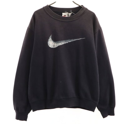 NIKE ナイキ 90s 00s 白タグ オールド 長袖 トレーナー チャコール スウェット