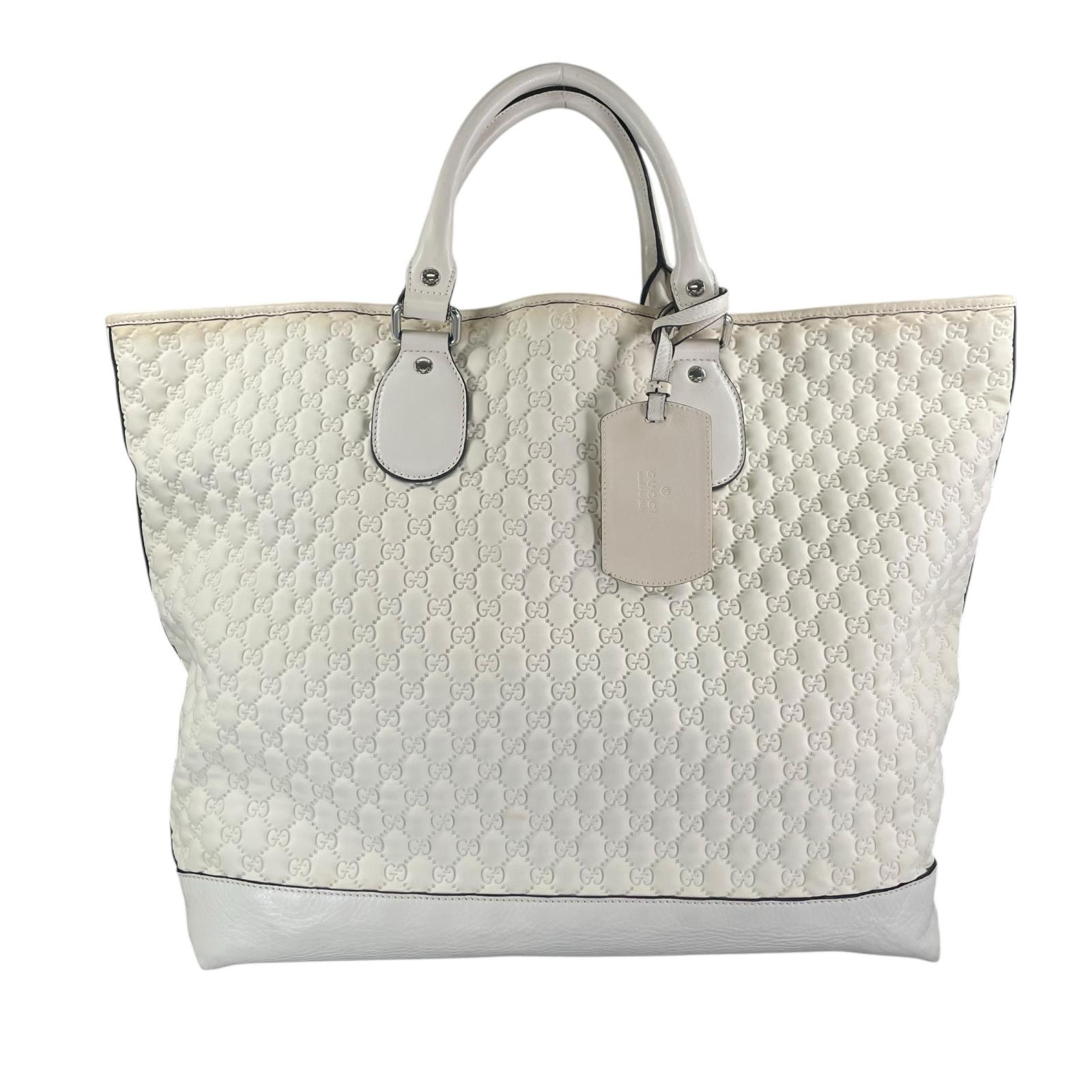 GUCCI グッチ ハンドバッグ GGスプリームキャンバス/レザー オフホワイト レディース【中古】