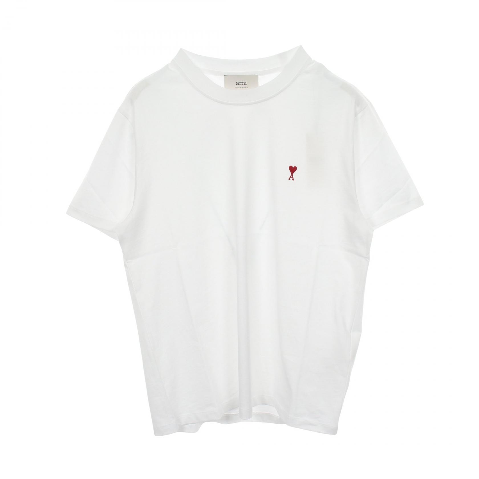 アミ AMI AMI DE COEUR 半袖Tシャツ 衣料品 トップス コットン メンズ レディース ホワイト系 UTS035.724M 【新品】