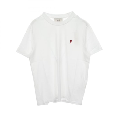 アミ AMI AMI DE COEUR 半袖Tシャツ 衣料品 トップス コットン メンズ レディース ホワイト系 UTS035.724M 【新品】