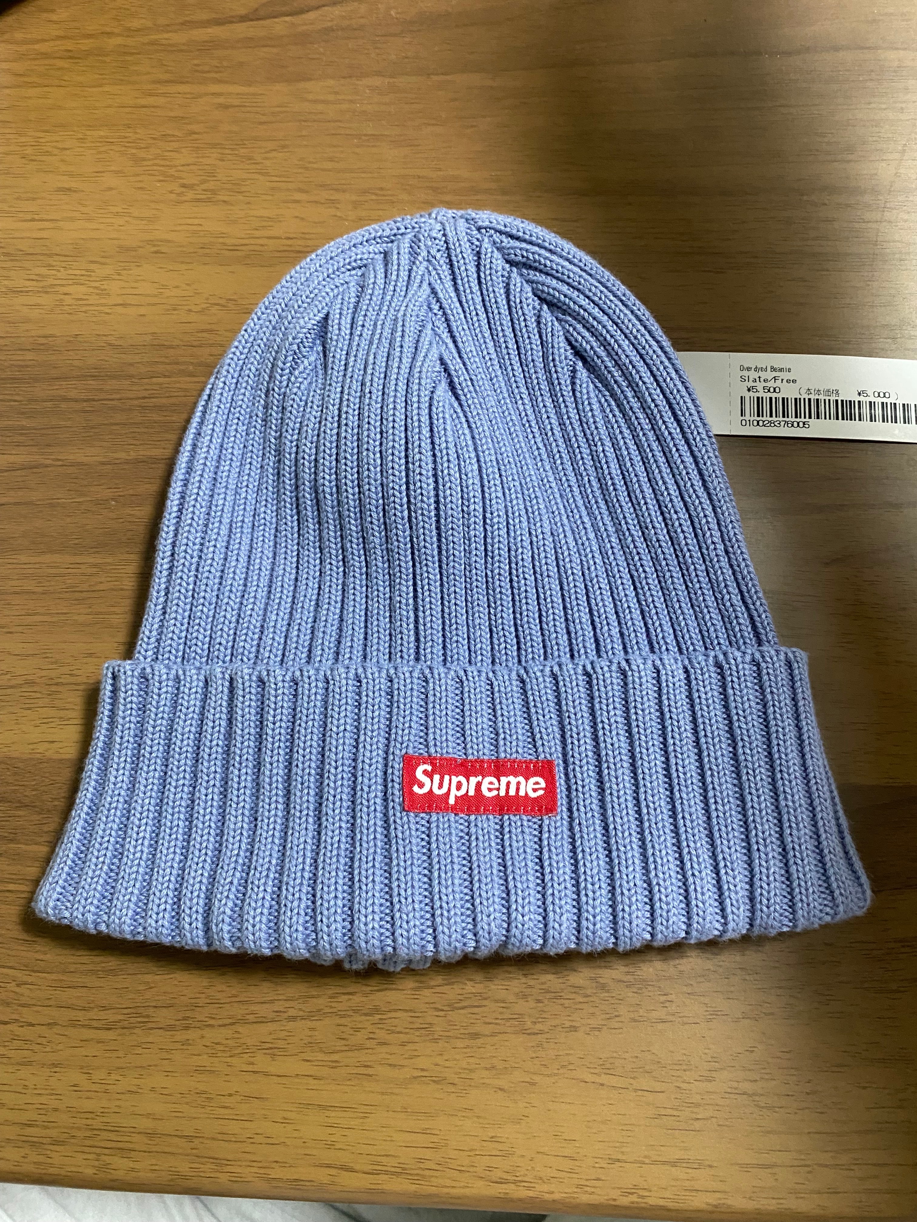 Supreme SS22 Overdyed Beanie "Slate"(22SS)
