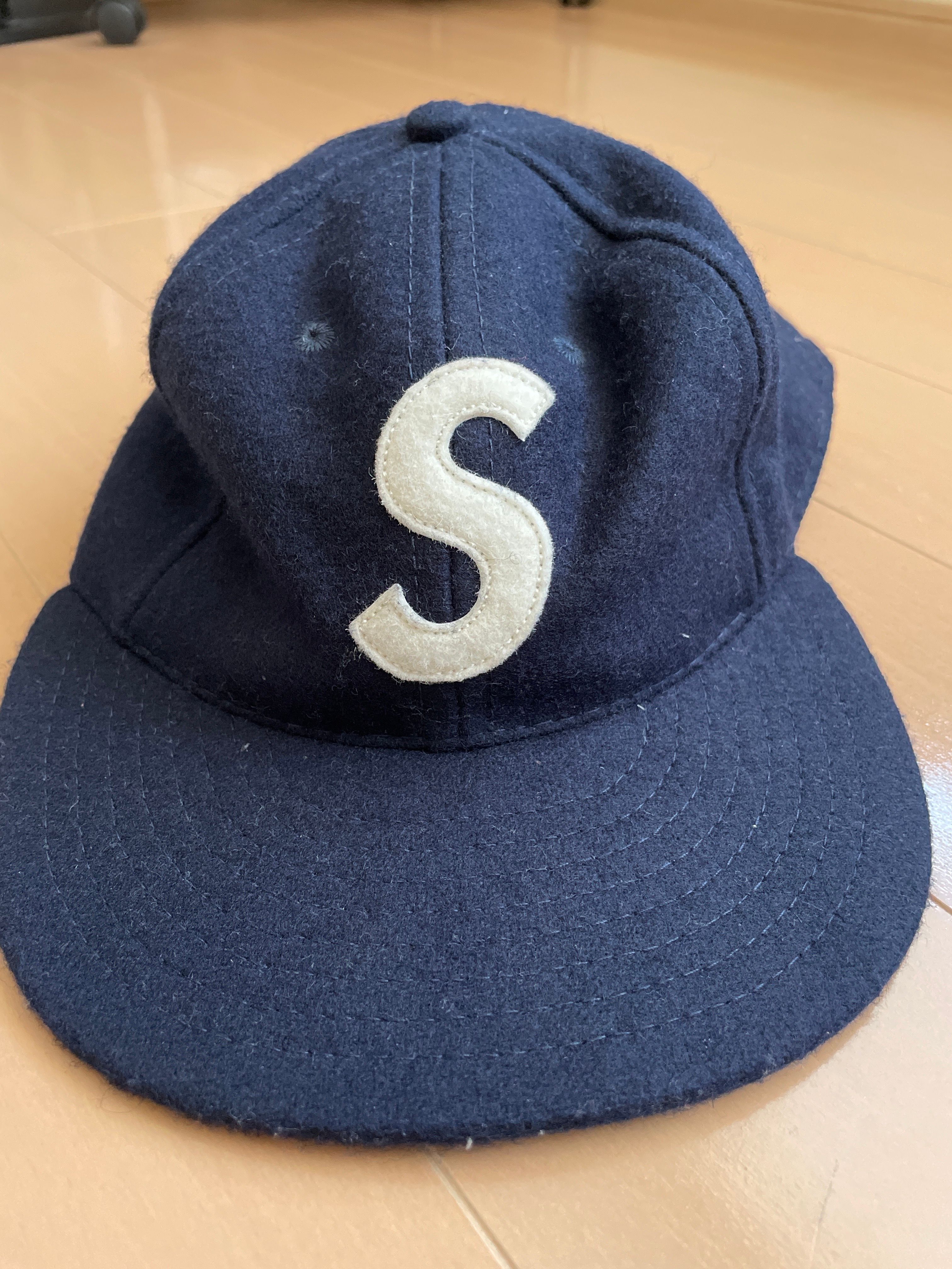 Supreme Ebbets S Logo Fitted 6-Panel "Navy"