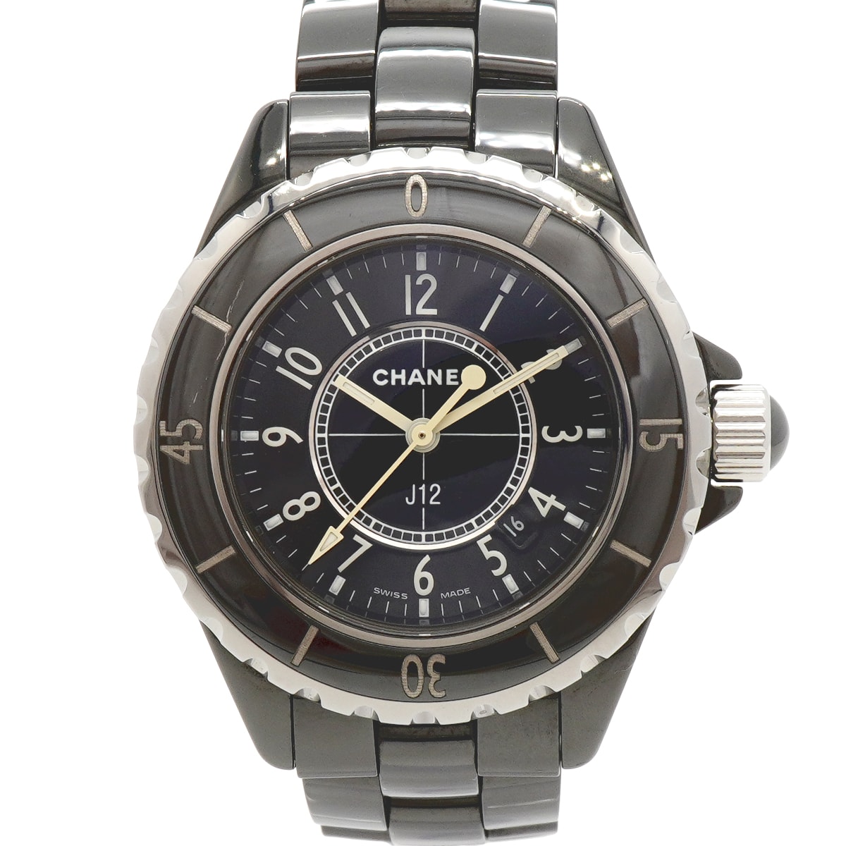 ★最終価格【6wfb0092】シャネル J12 H0682 黒文字盤【中古】腕時計 レディース
