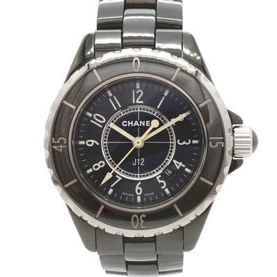 ★最終価格【6wfb0092】シャネル J12 H0682 黒文字盤【中古】腕時計 レディース