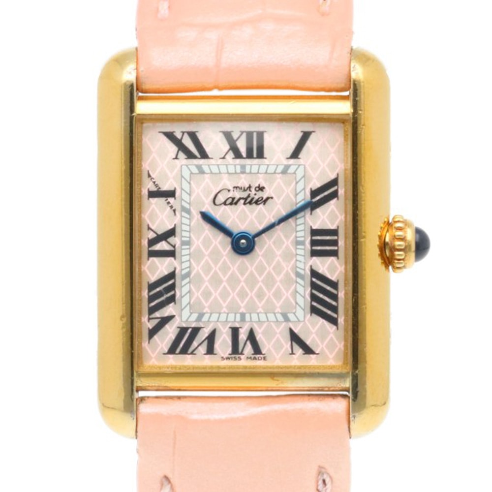 カルティエ マストタンク SM アクアリーノ 腕時計 時計 GP クオーツ レディース 1年保証 CARTIER 中古