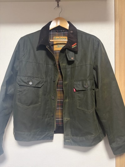LEVI'S x Barbour Type II Waxed Trucker "Khaki"