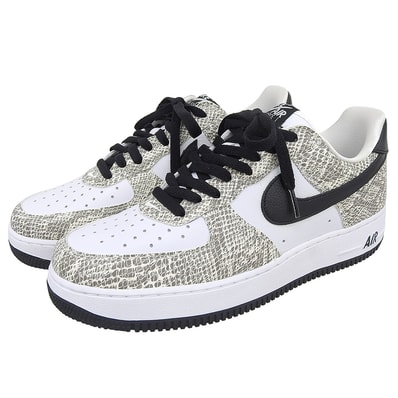 ナイキ 新品同様 白蛇 エアフォース1 レトロ シューズ メンズ ホワイト×ブラック 9 845053-140 9(US)