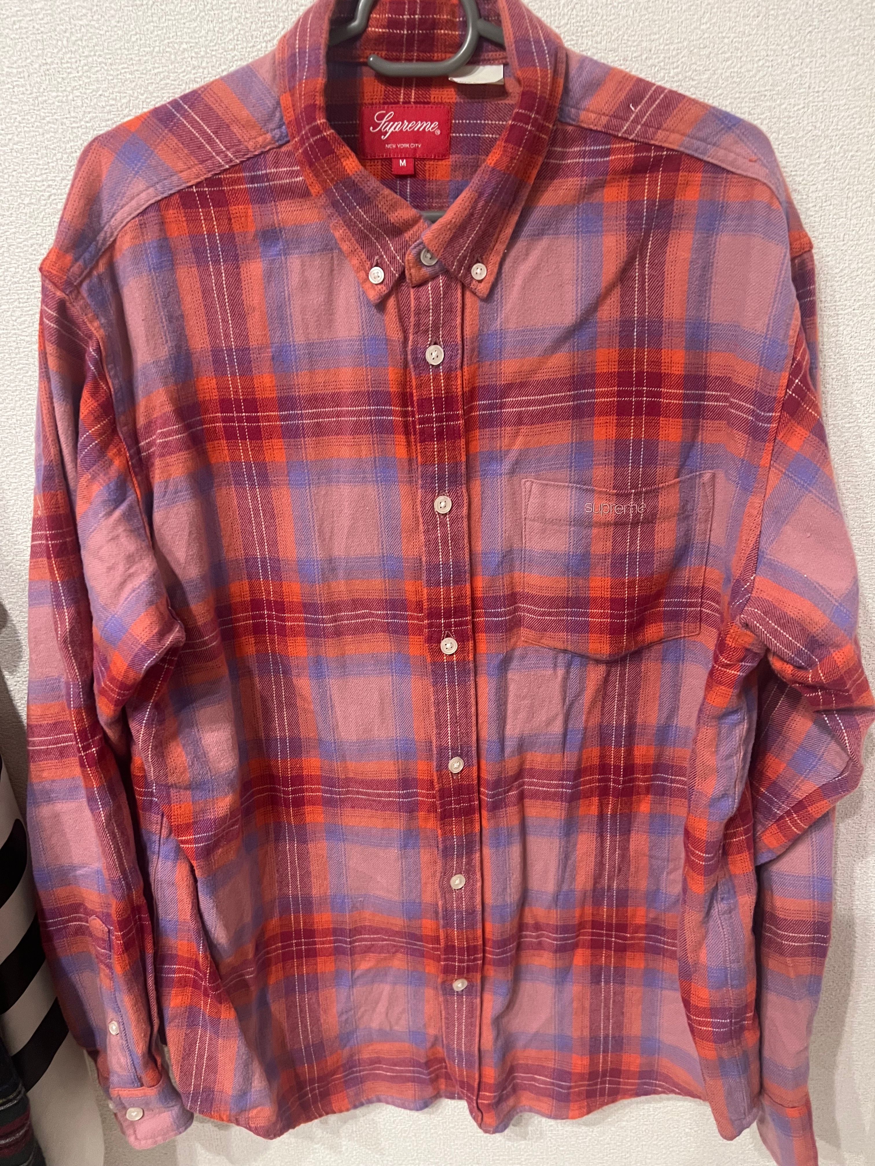 Supreme Brushed Plaid Flannel Shirt "Pink"