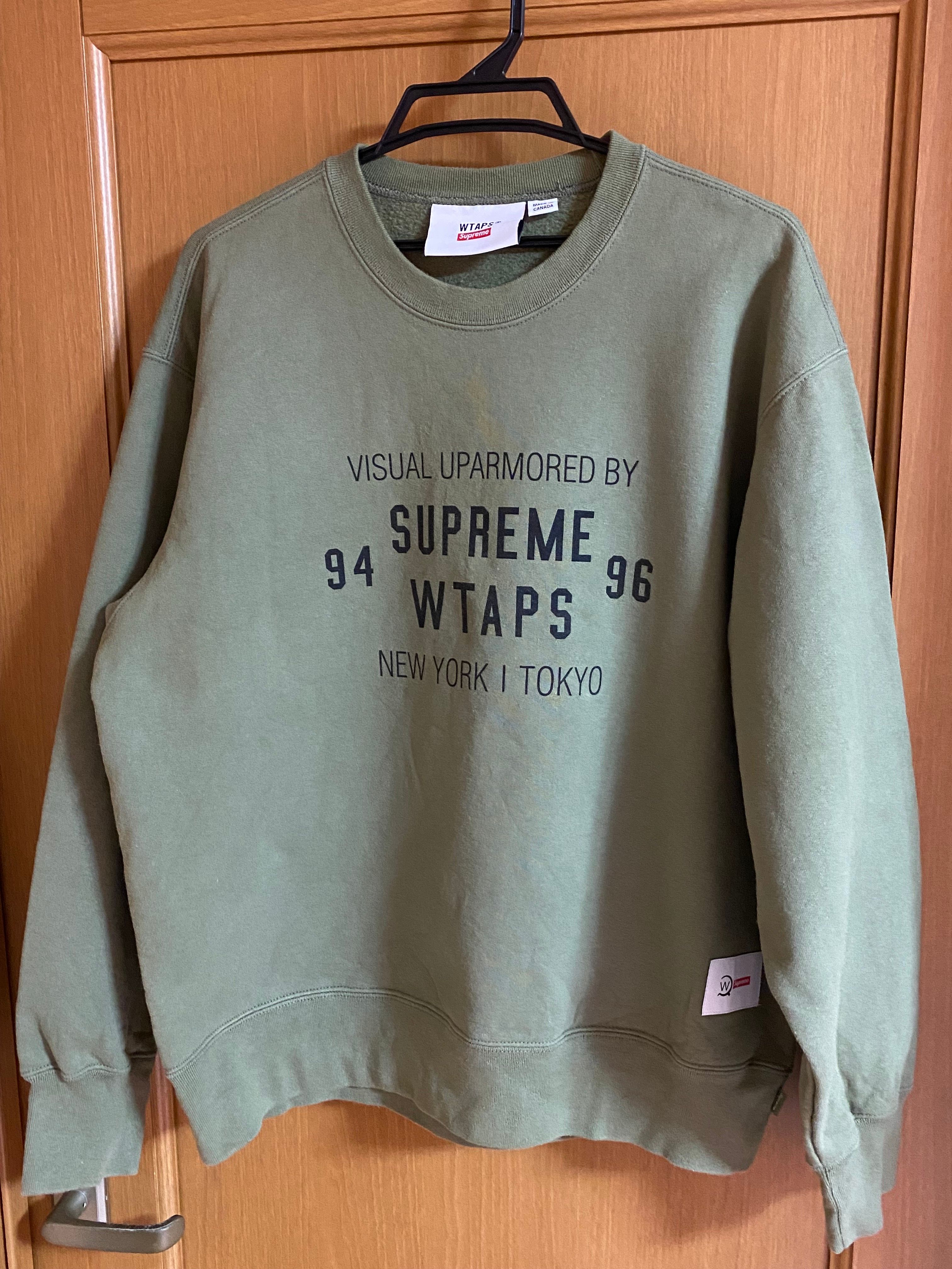 Supreme / WTAPS Crewneck "Light Olive"