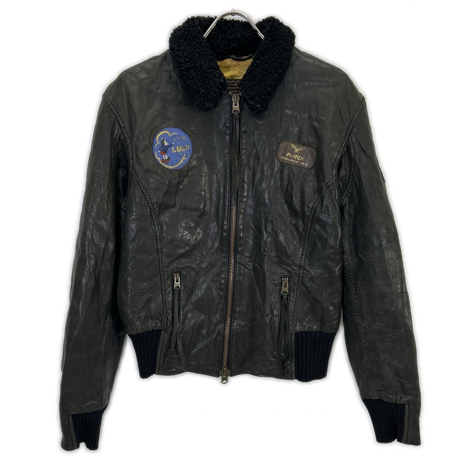 アヴィレックス ブラック M-H22A レプリカ リミテッドモデル G1フライトジャケット 46