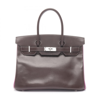 エルメス HERMES バーキン30 ハンドバッグ バッグ カーフ(牛革) ボックスカーフ ショコラ □I刻印(2005年製造) レディース ブラウン系 / パープル系 【中古】
